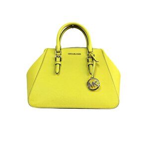 Michael Kors Large Charlotte Satchel Citrus Leather Purse NWT